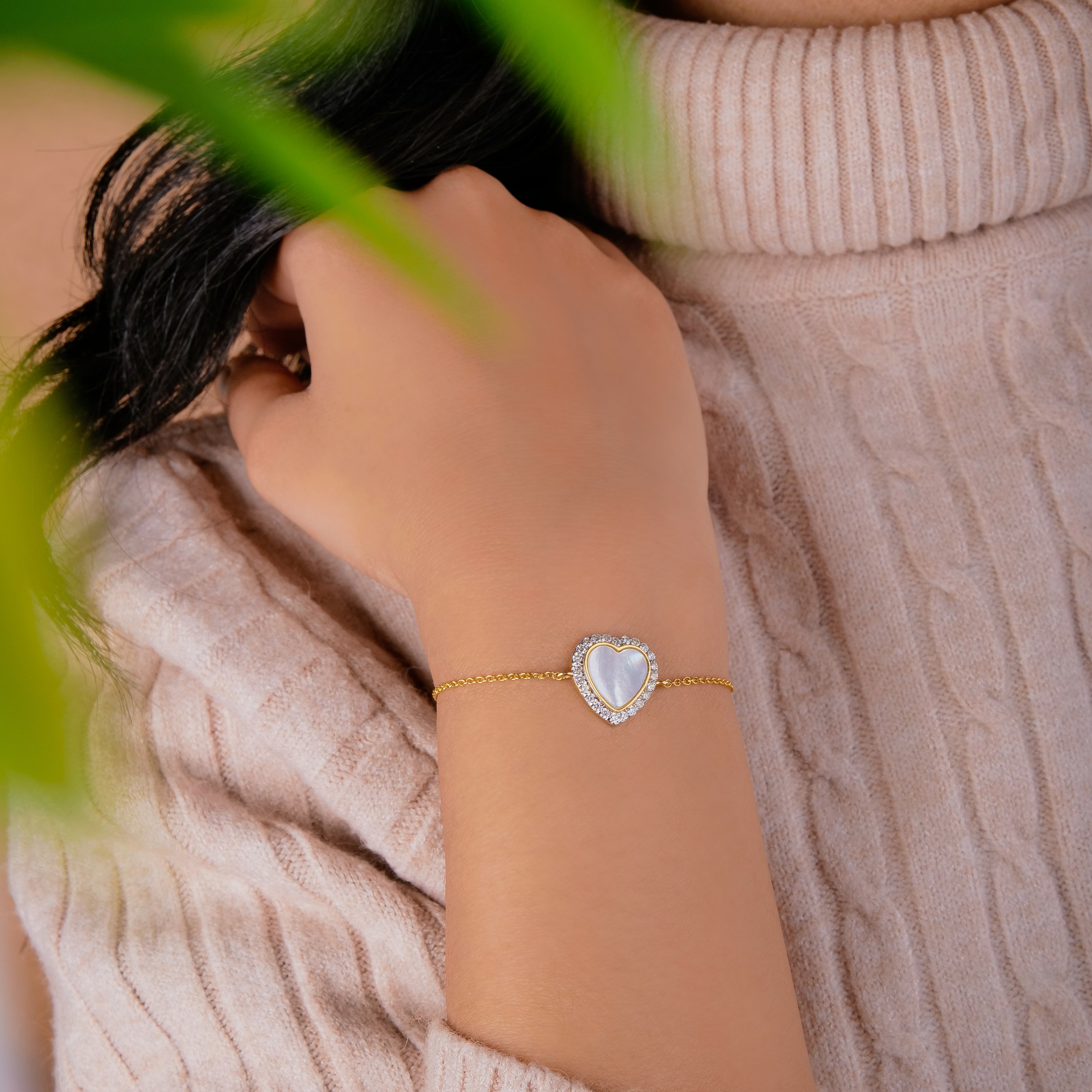 Pure Heart with Diamonds Bracelet