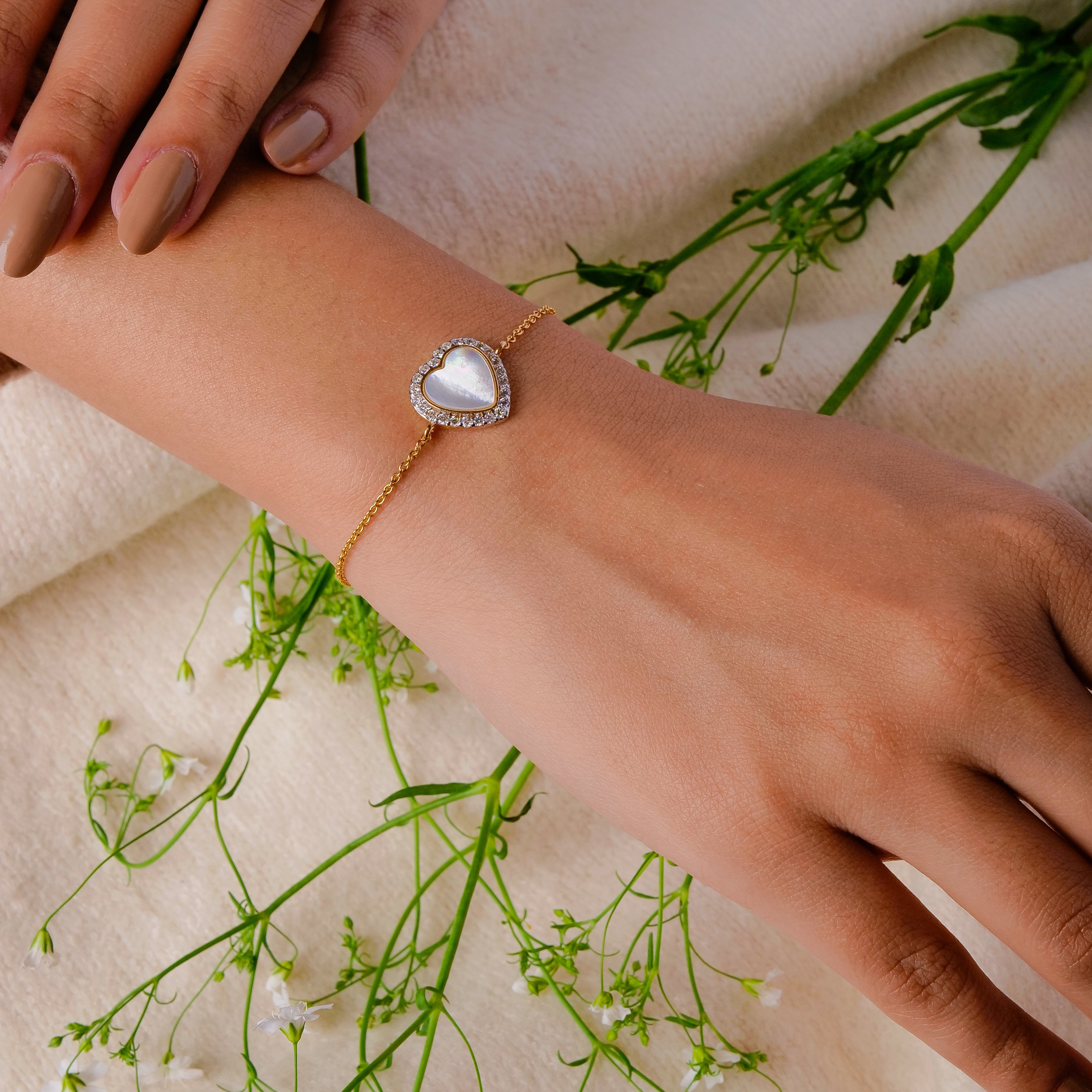 Pure Heart with Diamonds Bracelet