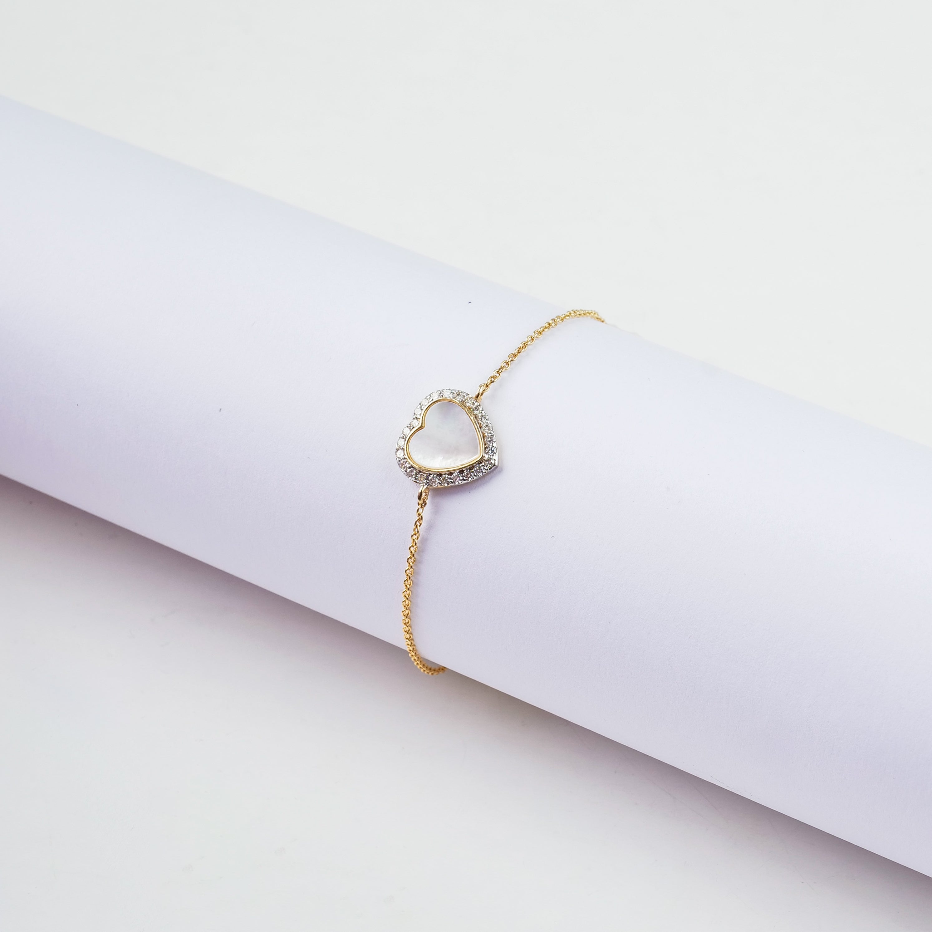 Pure Heart with Diamonds Bracelet