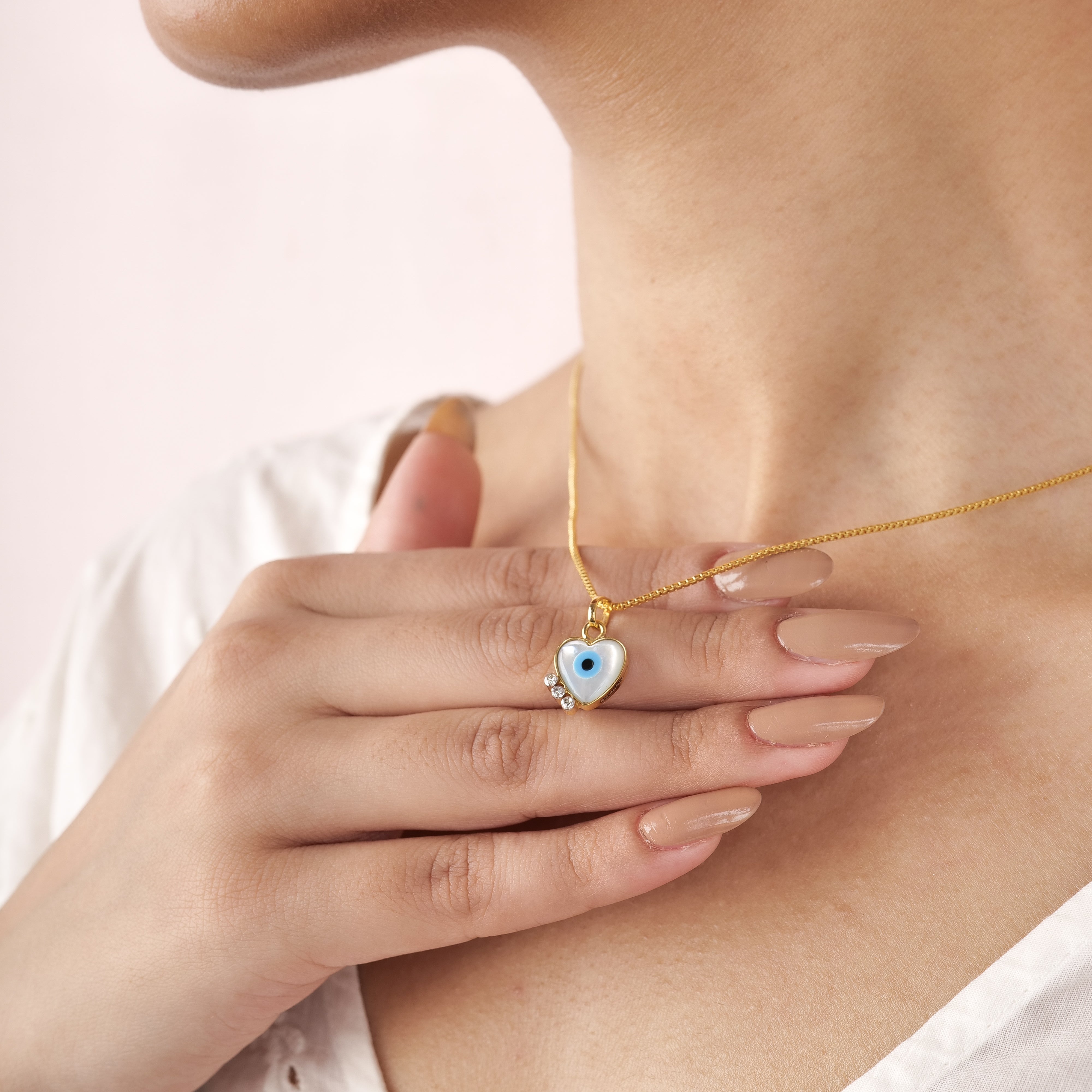 All Heart with 3 Diamonds Pendant