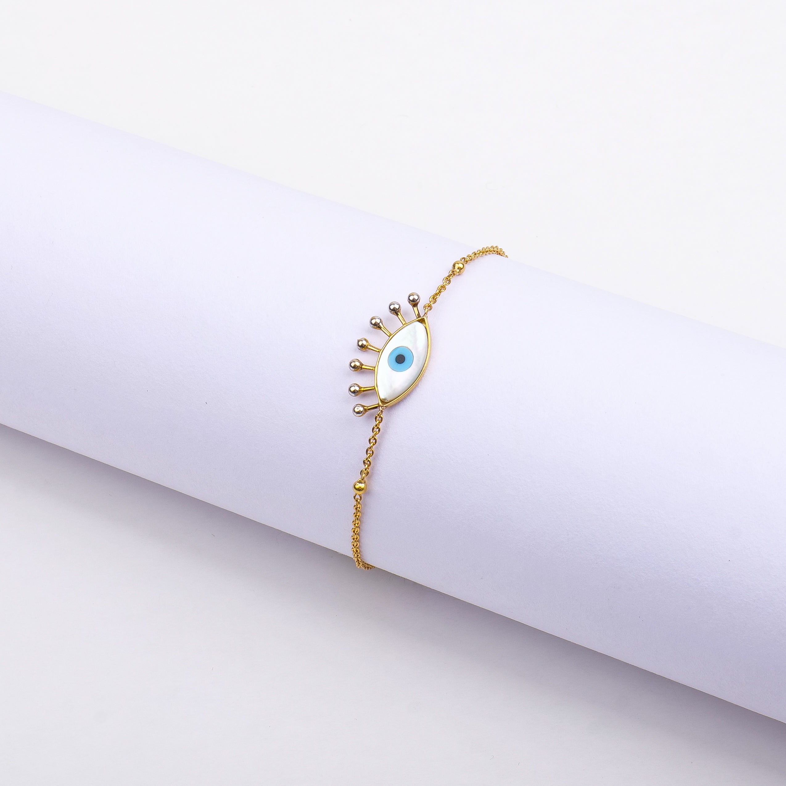 Eyelash Evil Eye Bracelet