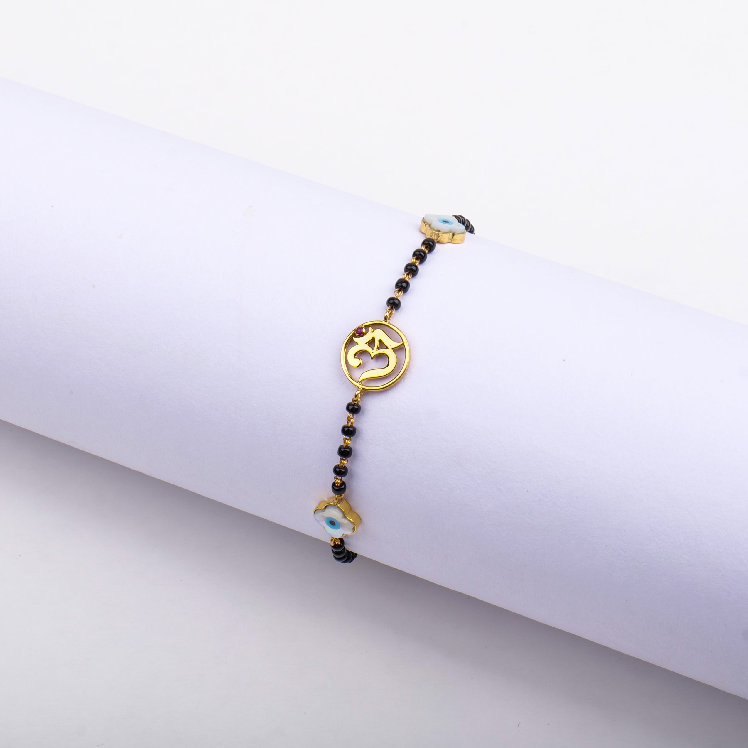 Om Sutra Flower Nazariya Bracelet