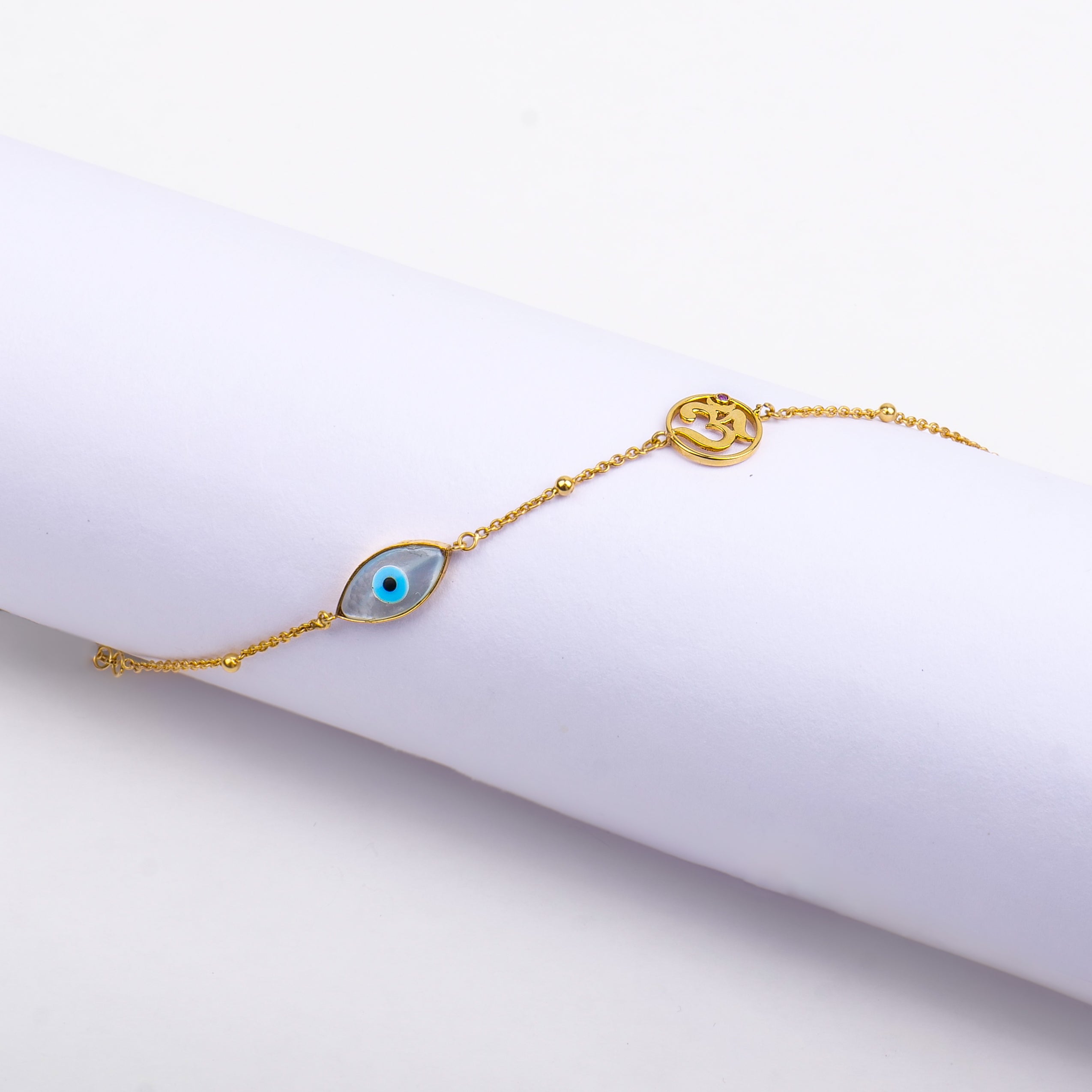 Evil Eye Om Bracelet