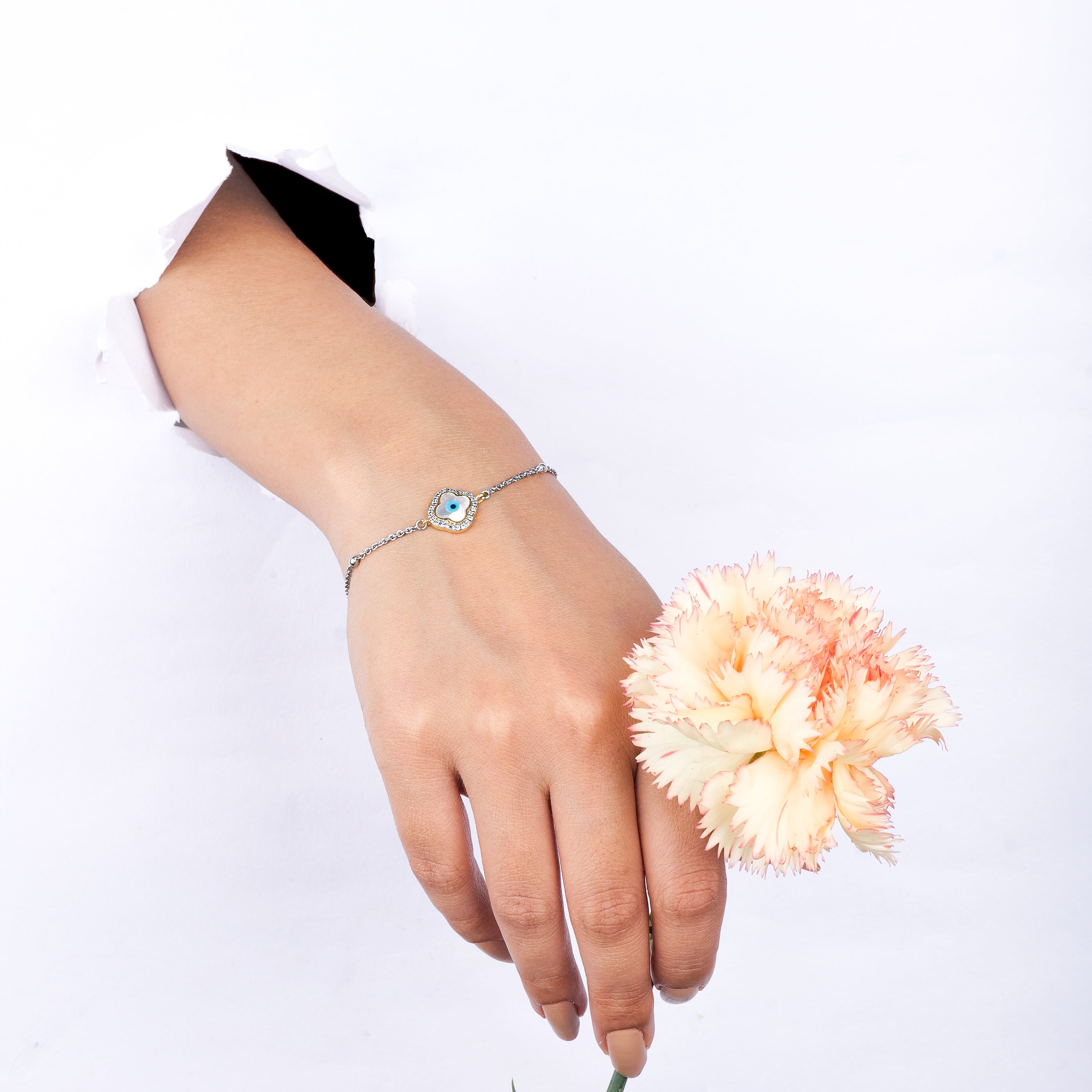 Bloom Like A Flower with Diamonds Bracelet (Mini)