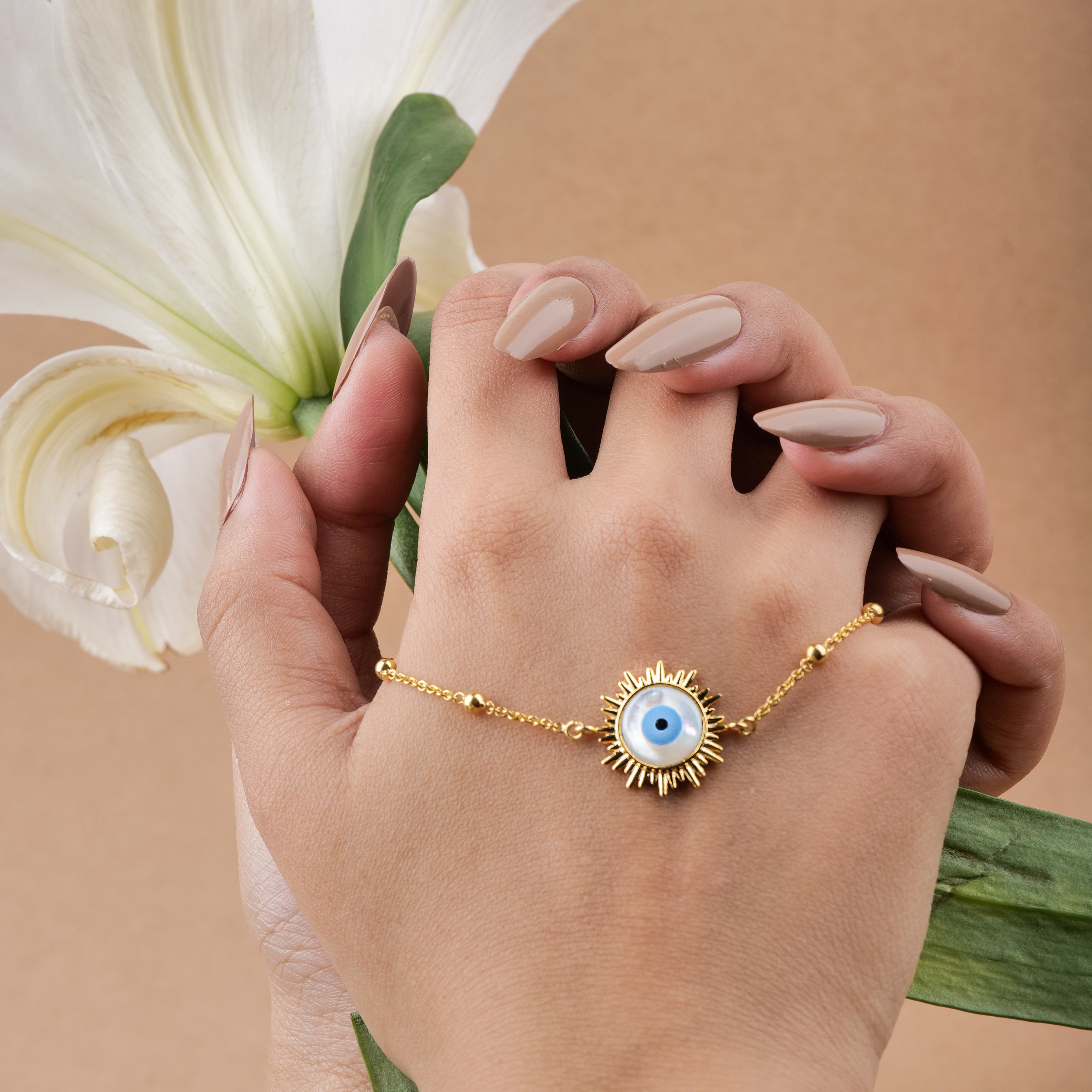 Sun Burst Evil Eye Bracelet