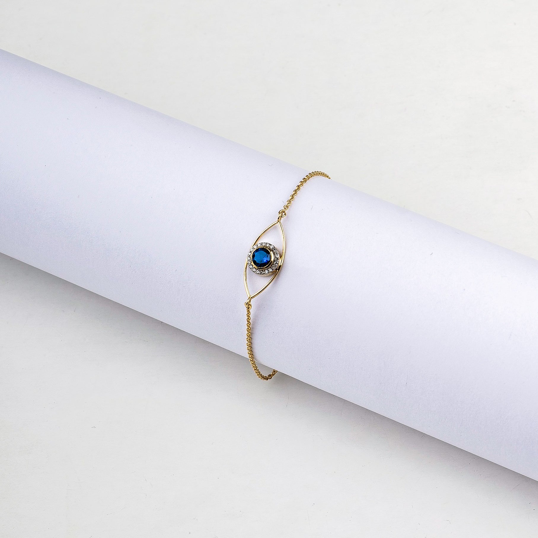 Blue Eye with Diamonds Bracelet