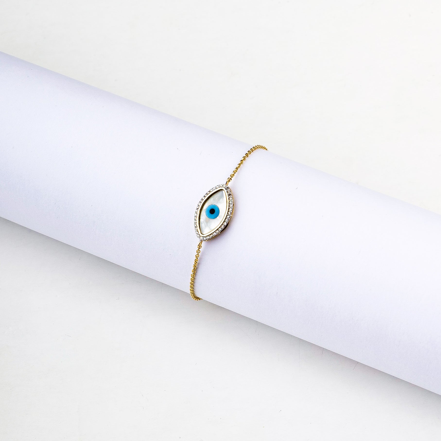 Classic Evil Eye with Diamonds Bracelet