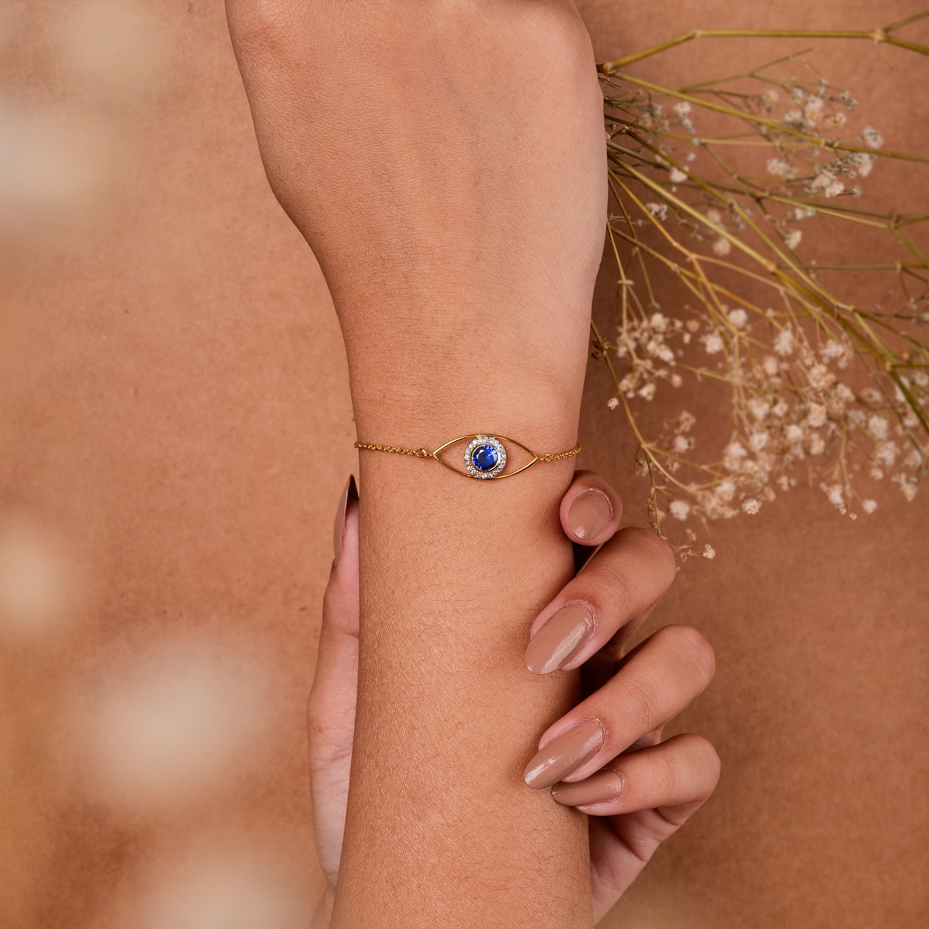 Blue Eye with Diamonds Bracelet