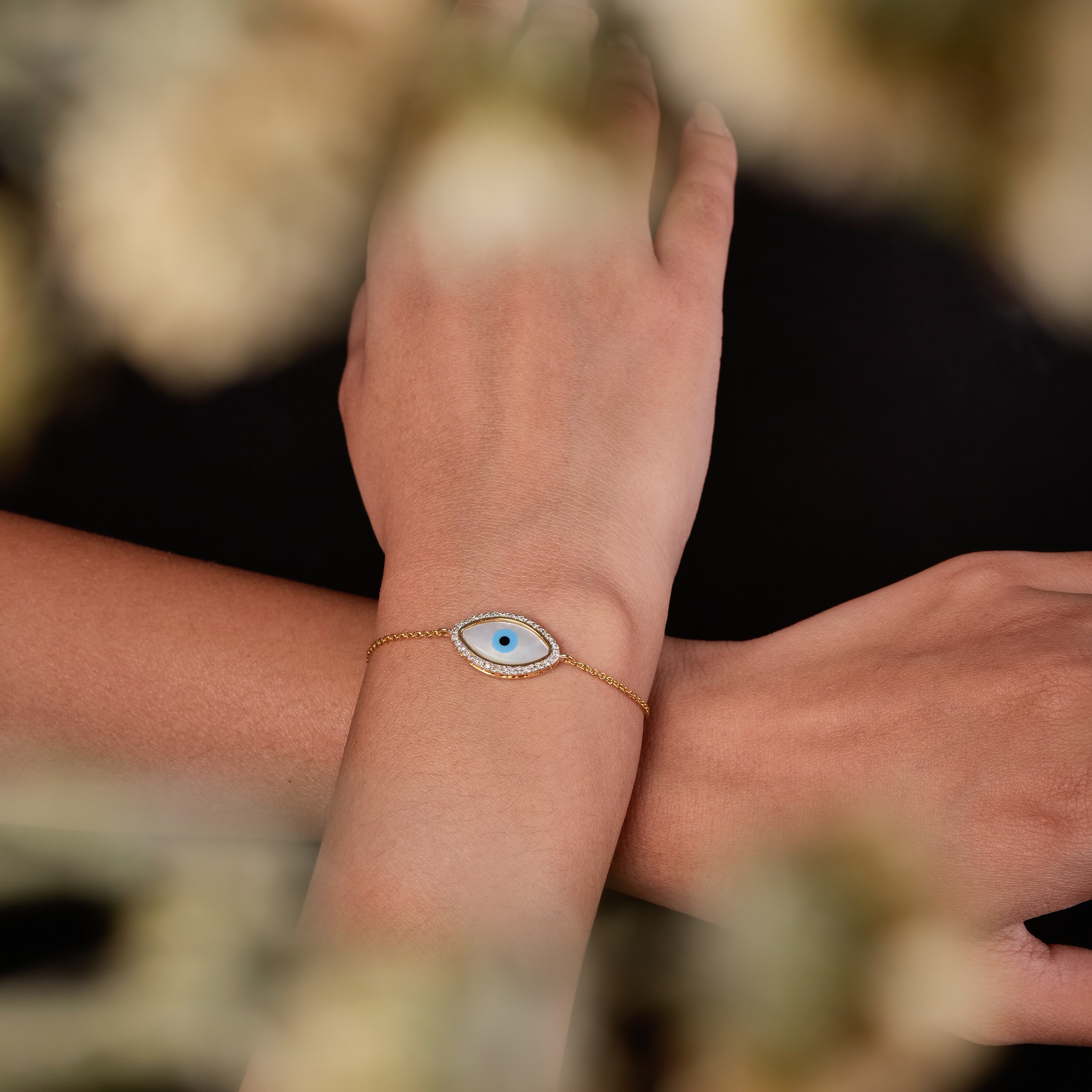 Classic Evil Eye with Diamonds Bracelet