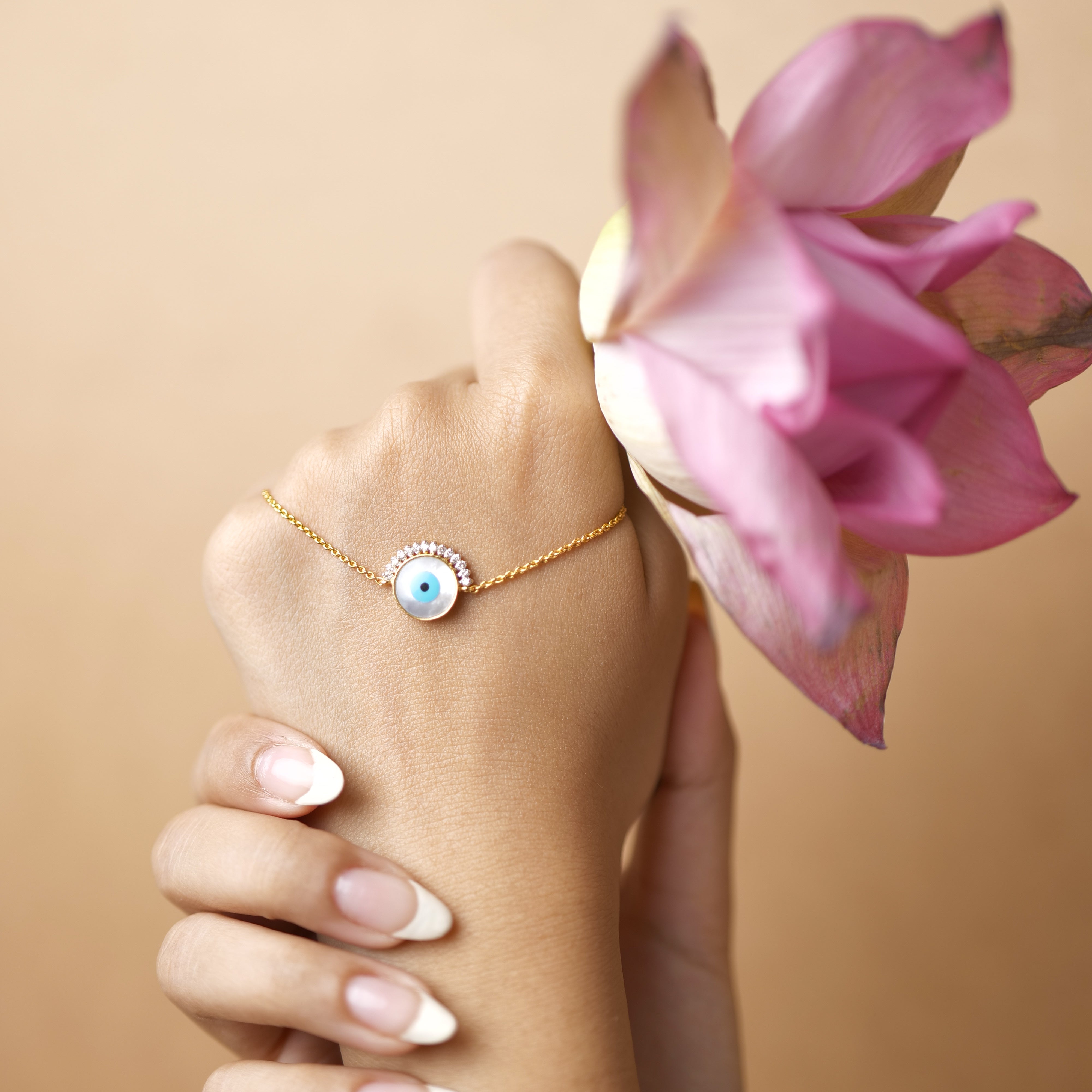 Crown Evil Eye Bracelet