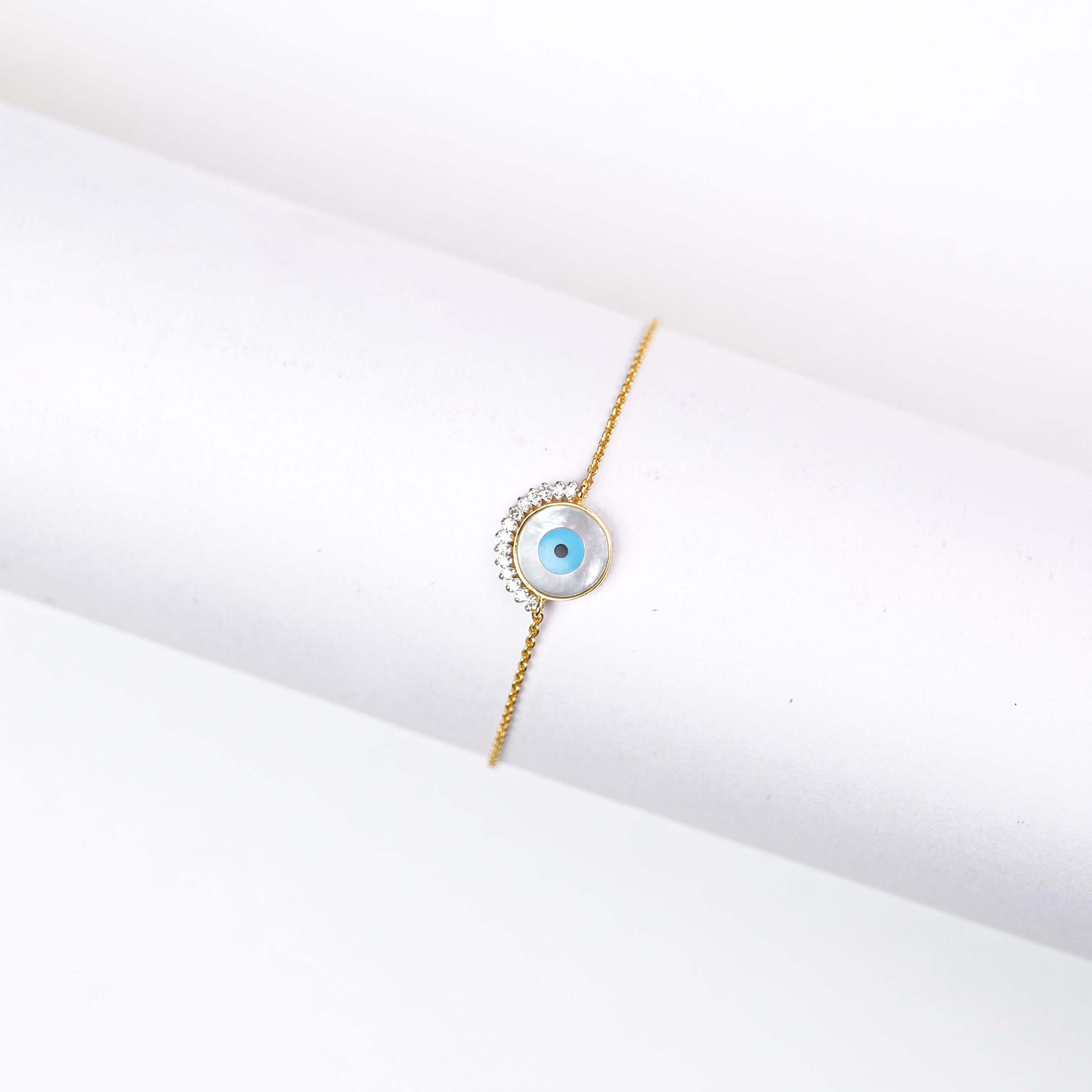 Crown Evil Eye Bracelet