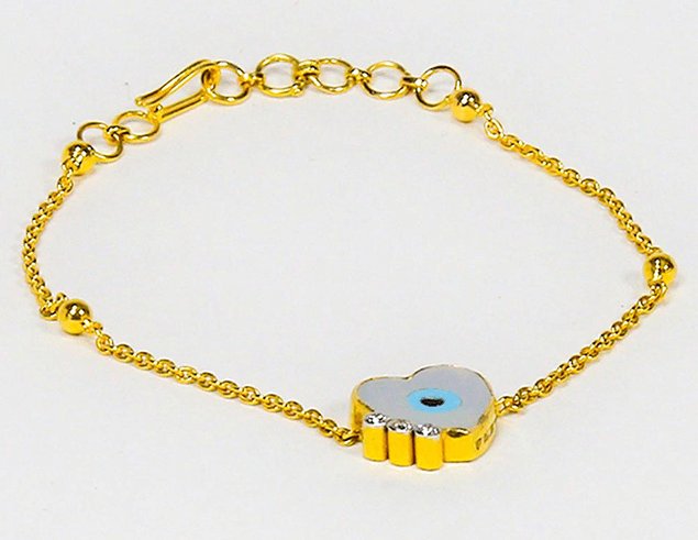 All Heart with 3 Diamonds Bracelet